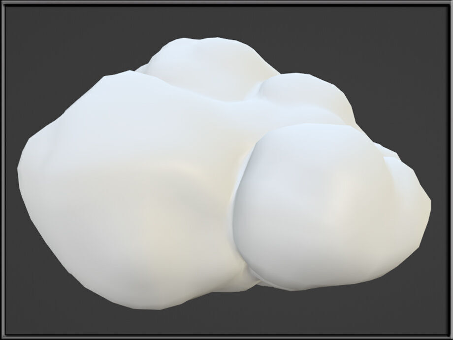 Cloud 05 Low-poly 3D model_4