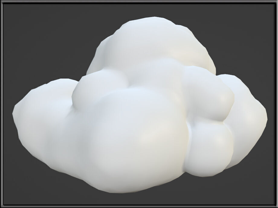 Cloud 05 Low-poly 3D model_1
