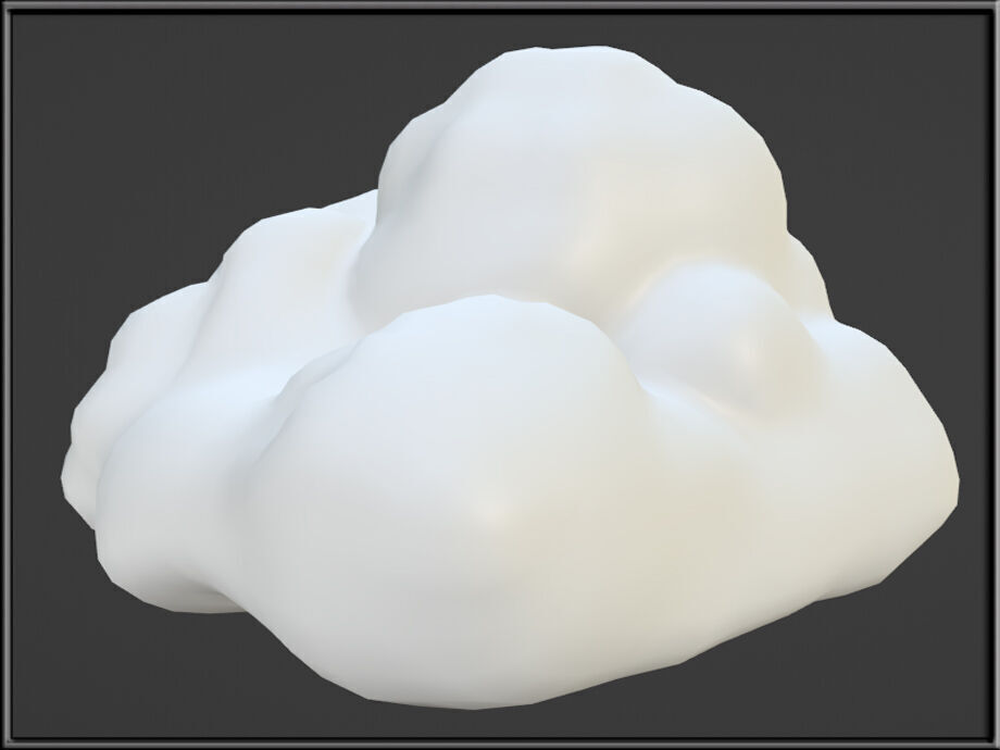 Cloud 05 Low-poly 3D model_3