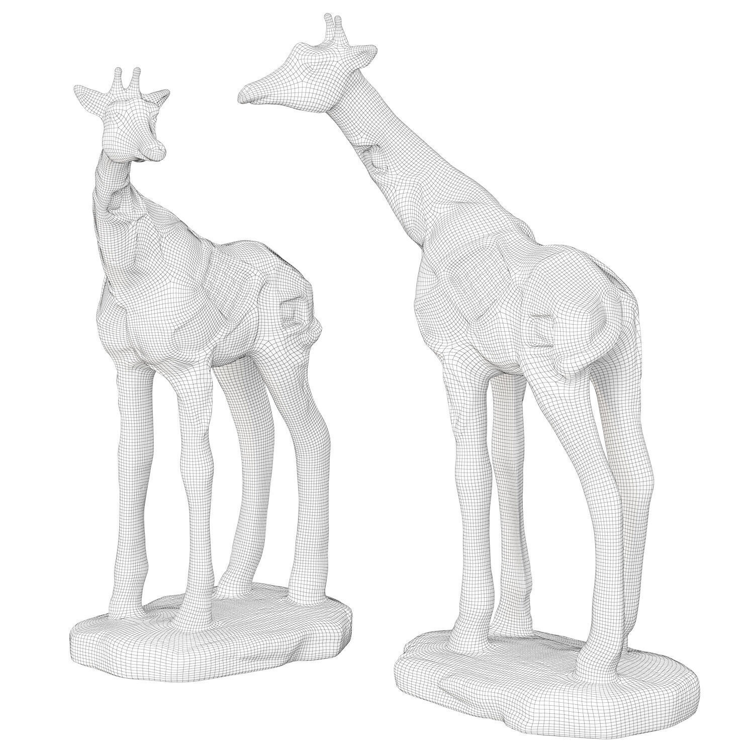 Giraffe figurine 3D model_5