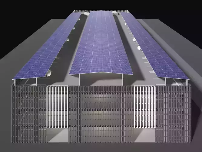 Solar parking garage building 25-20