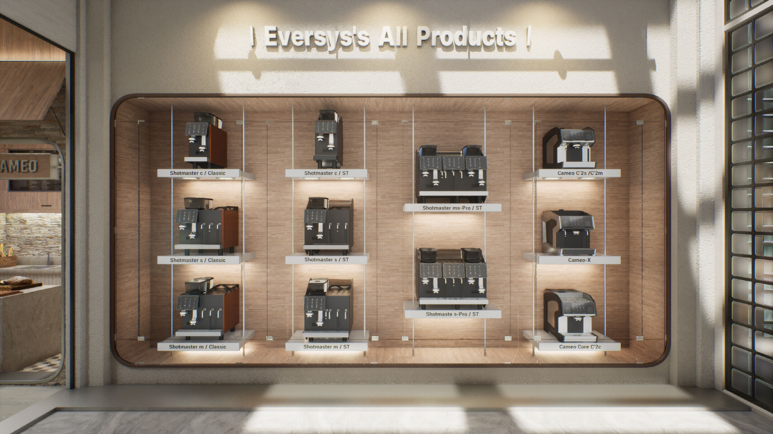 Eversys Brand VR Showroom Scene 3D model_8