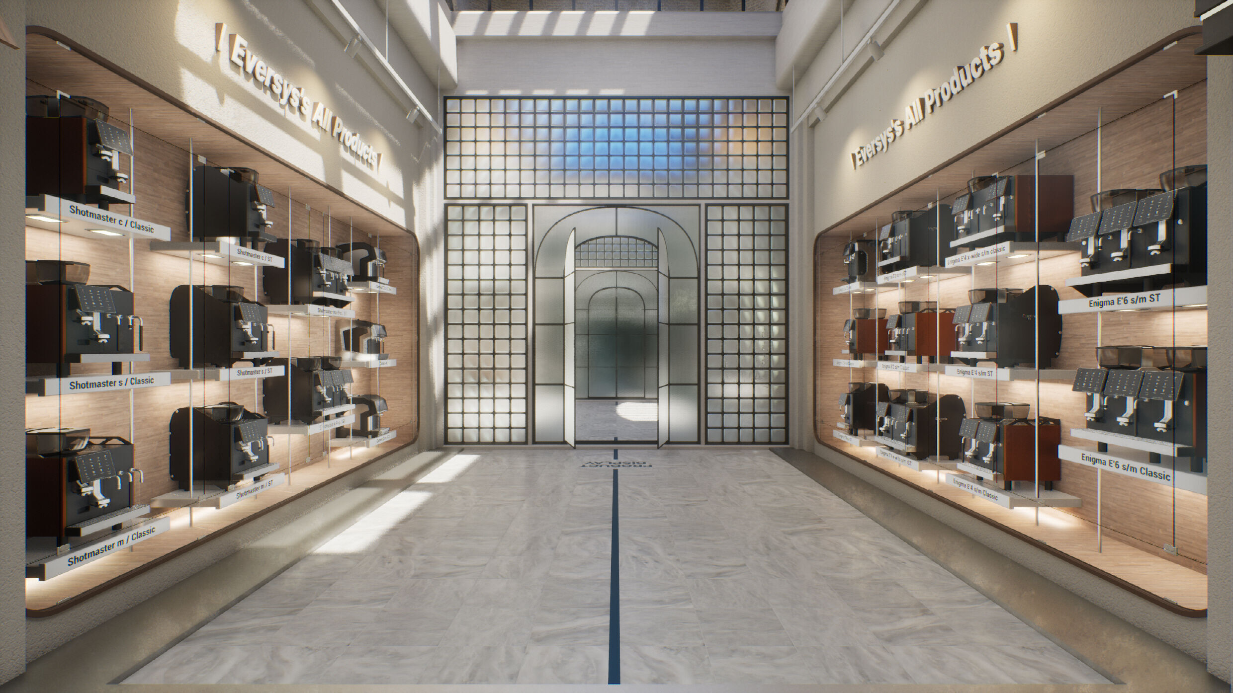 Eversys Brand VR Showroom Scene 3D model_3