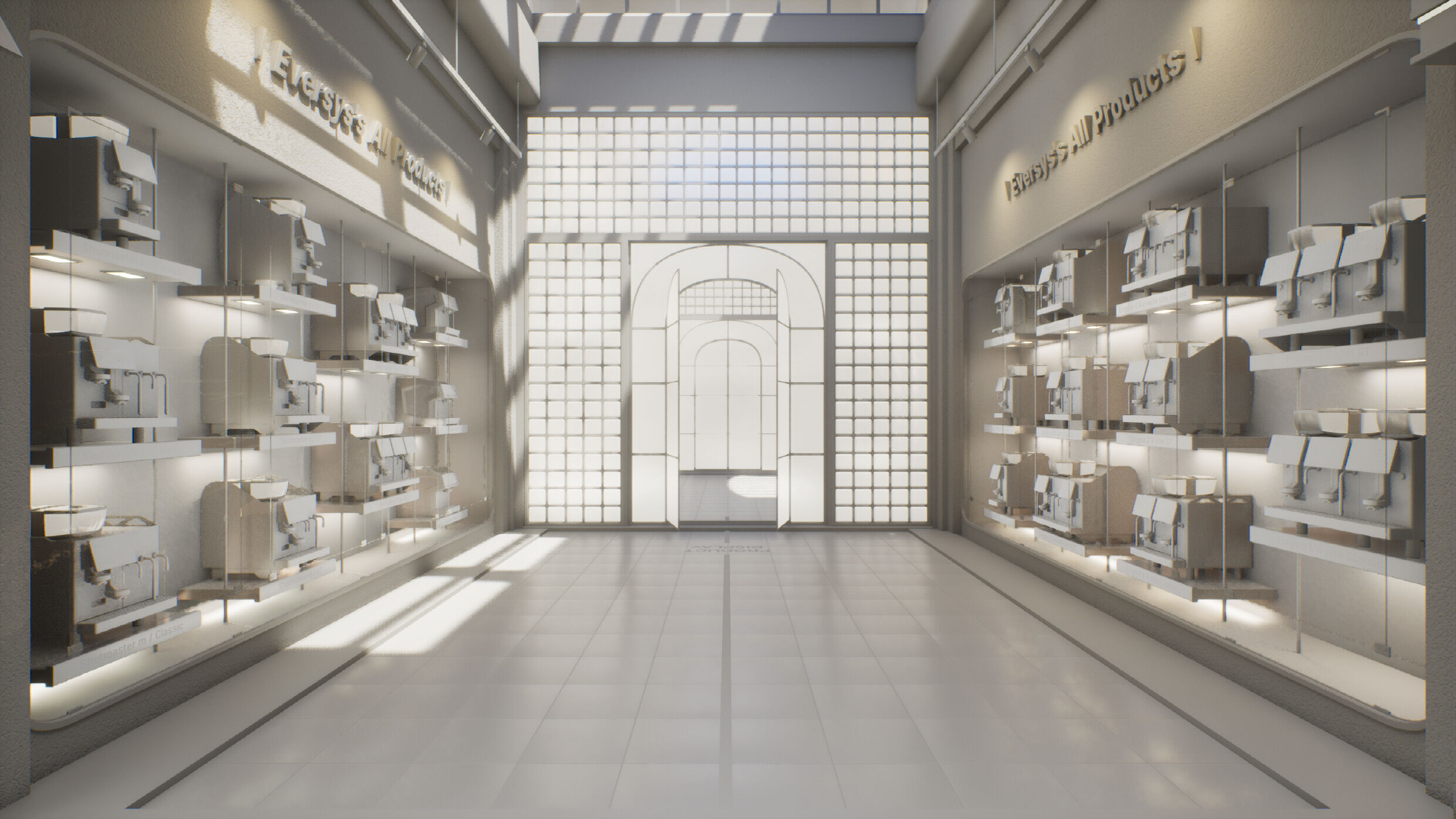 Eversys Brand VR Showroom Scene 3D model_14