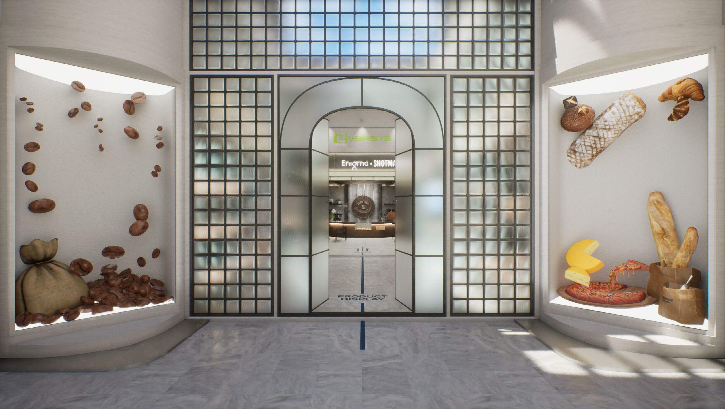 Eversys Brand VR Showroom Scene 3D model_2