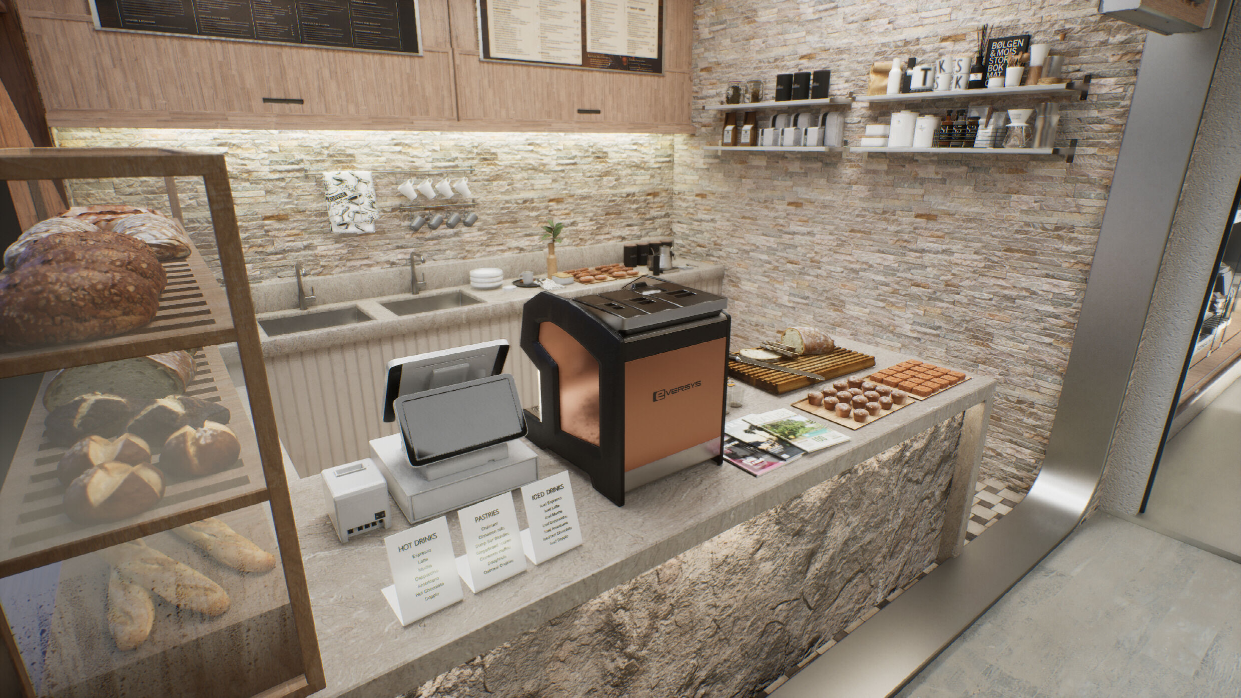 Eversys Brand VR Showroom Scene 3D model_12