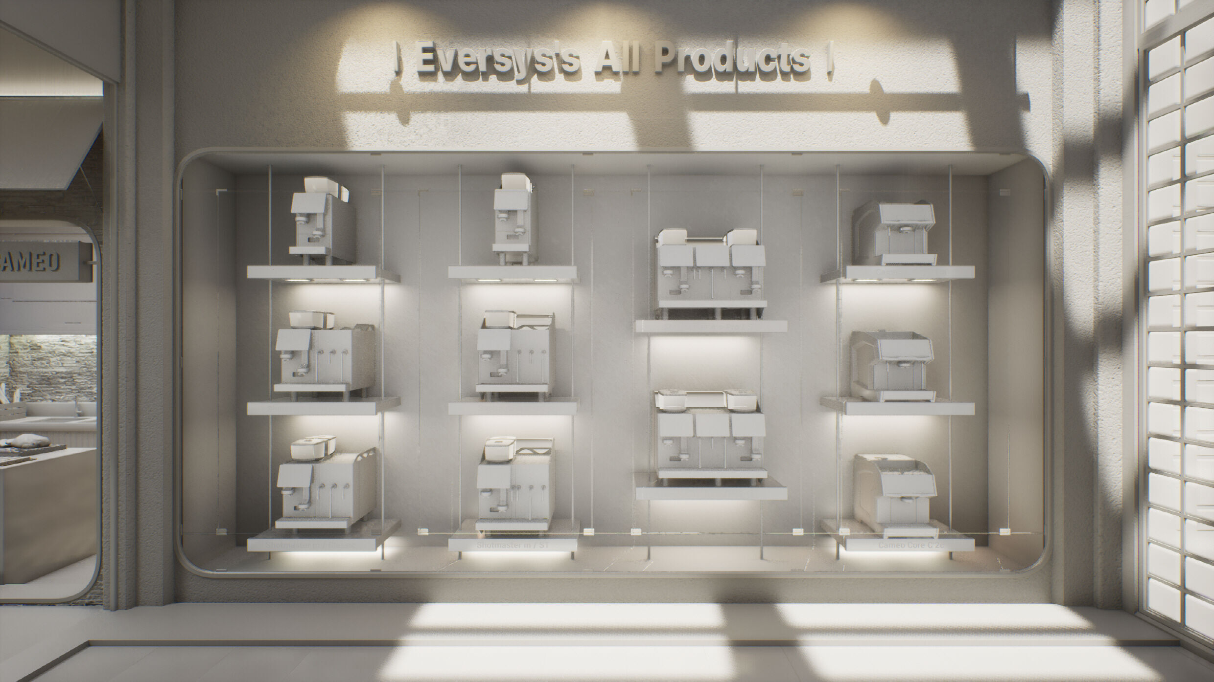 Eversys Brand VR Showroom Scene 3D model_19