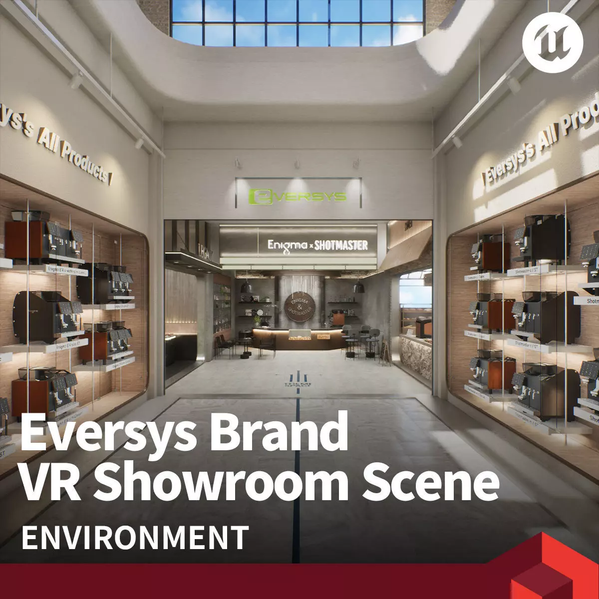 Eversys Brand VR Showroom Scene 3D model_0