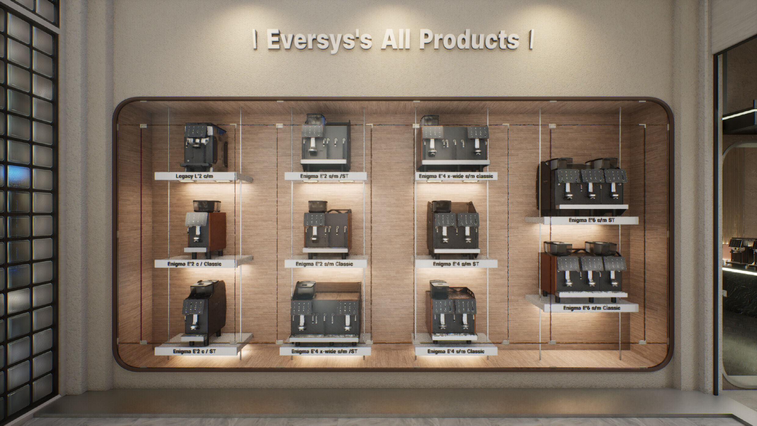 Eversys Brand VR Showroom Scene 3D model_9
