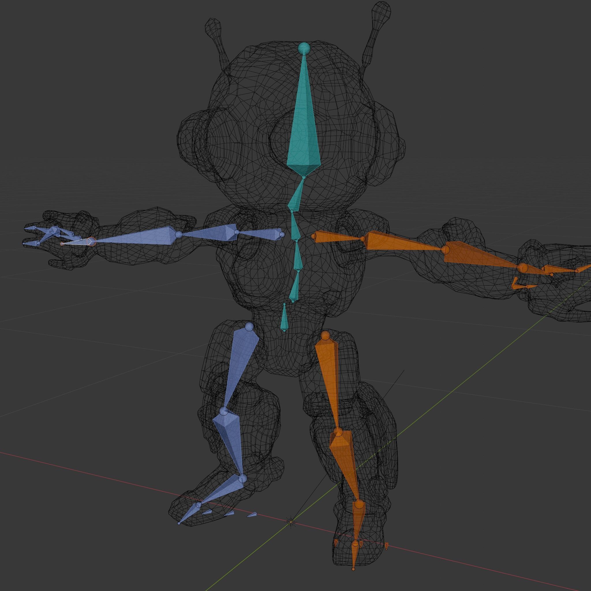 Futuristic Robotic Companion with LED Eyes and Antennas Low-poly 3D model_30