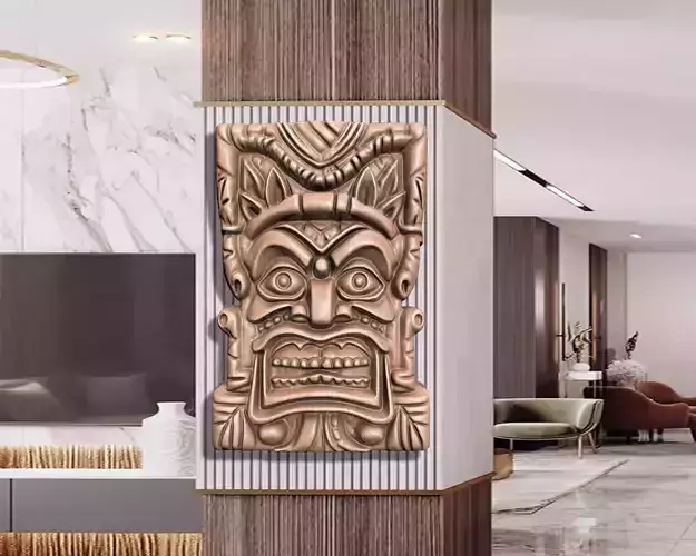 TIKE BAR mask  BUST FOR DECORATION 3D print model
