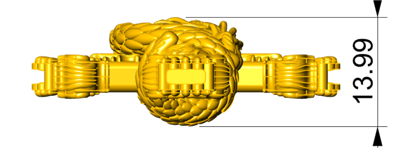 cross dragon pendant 3D print model_9