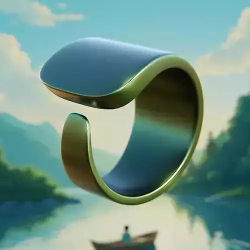 Minimal Open Band Ring - Sleek Modern 3D Print Model 59