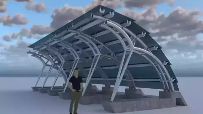 3D Model of Metal Structure Frame MK6