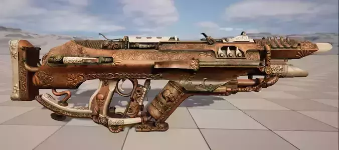 steampunk submachine gun