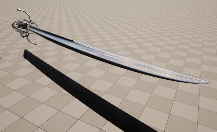 Swiss Saber 16th Century Low-poly 3D model_2