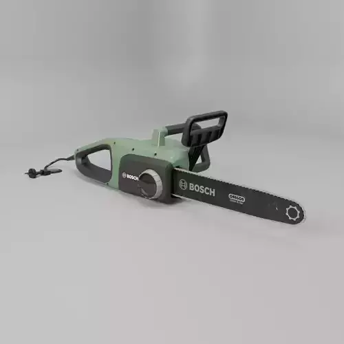 Realistic Power Tool Bosch Chainsaw with PBR Texture 3D model