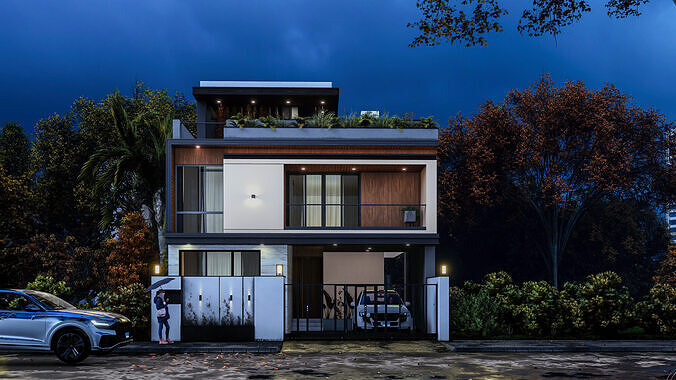 Modern Residence  3D model 6