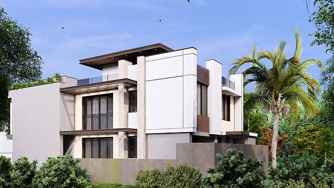 Modern Residence  3D model 4