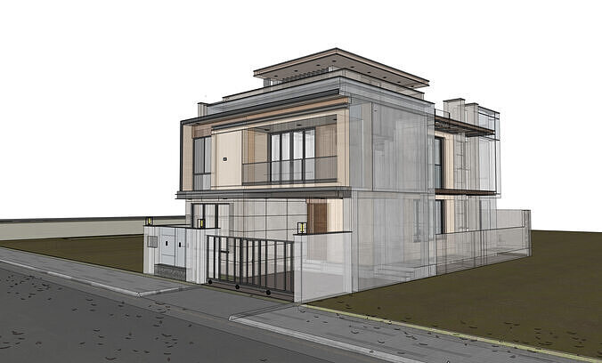 Modern Residence  3D model 7