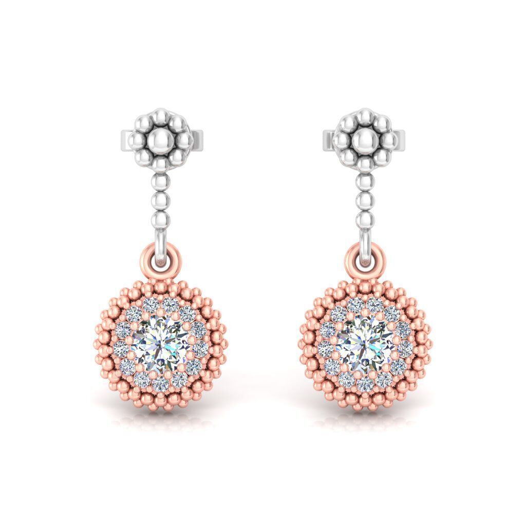 Solitaire Earring-check Description  3D print model_11