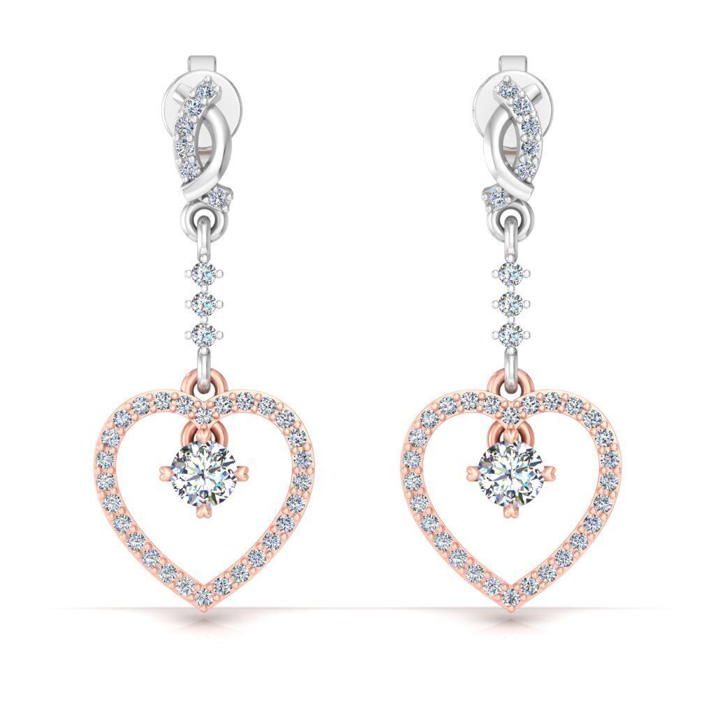 Solitaire Earring-check Description  3D print model_38