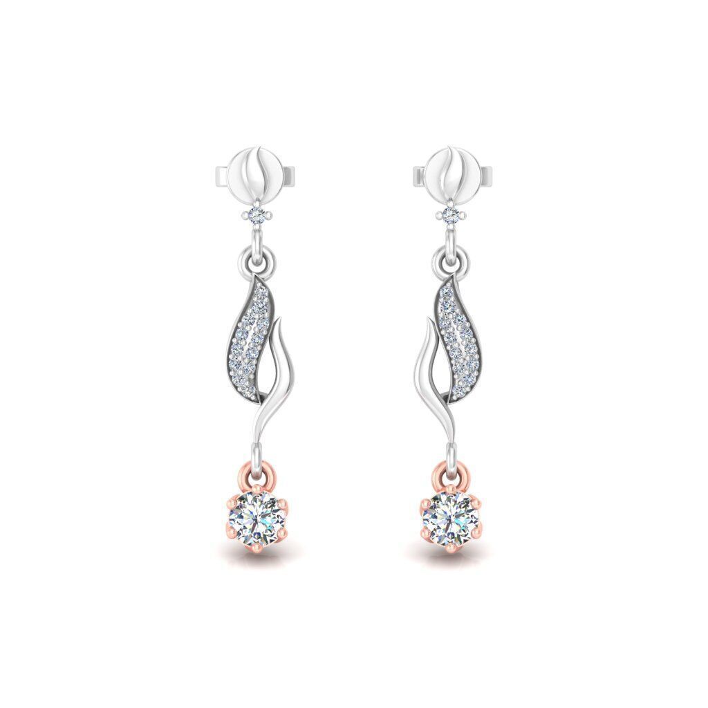 Solitaire Earring-check Description  3D print model_2