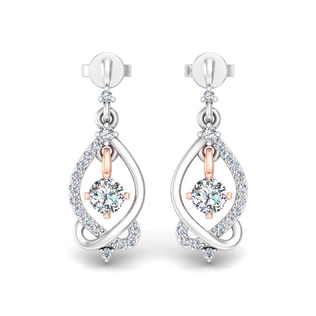 Solitaire Earring-check Description  3D print model_18