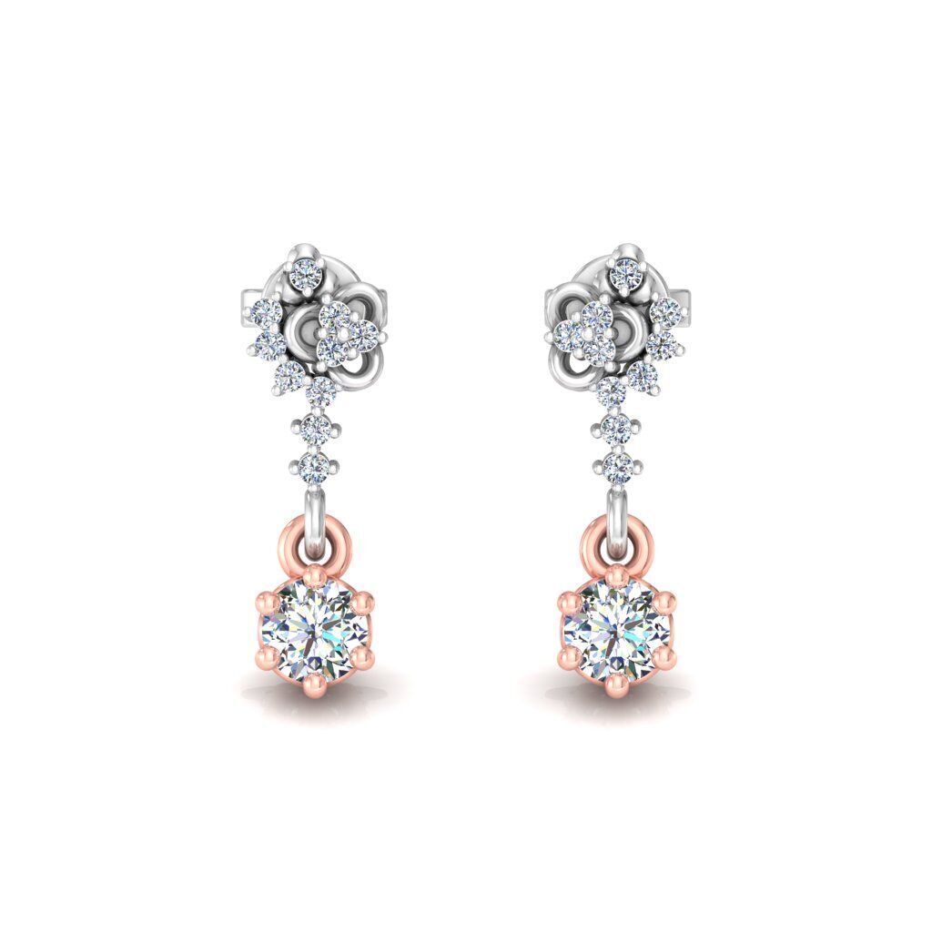 Solitaire Earring-check Description  3D print model_30