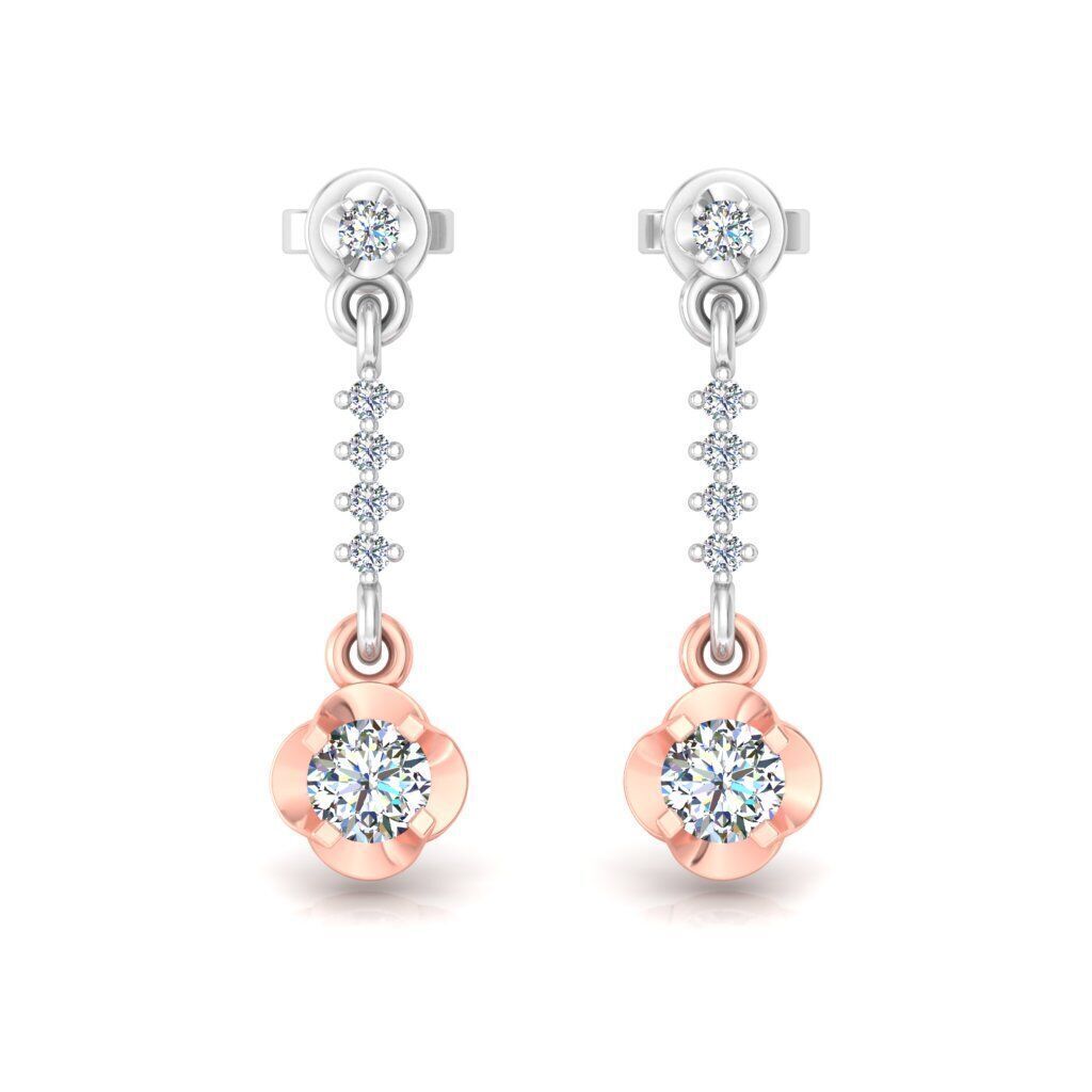 Solitaire Earring-check Description  3D print model_19