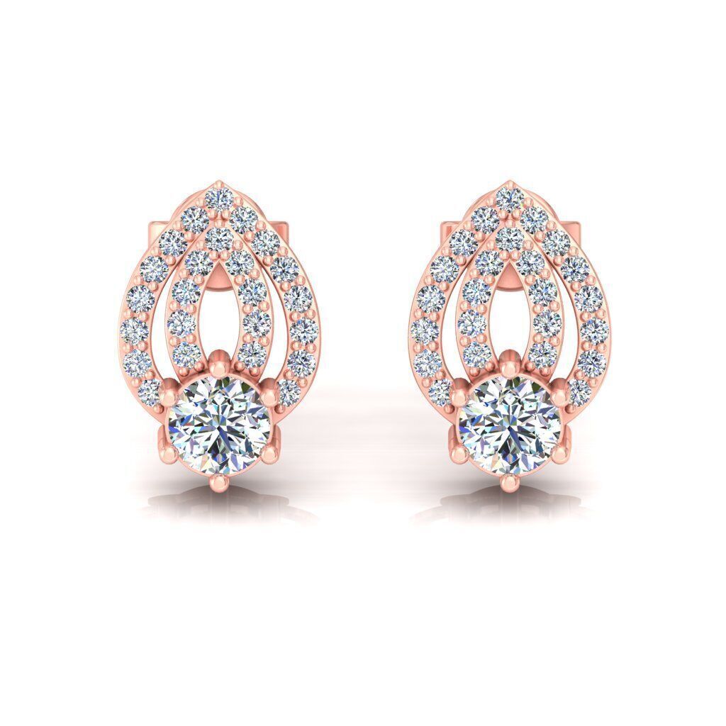 Solitaire Earring-check Description  3D print model_13