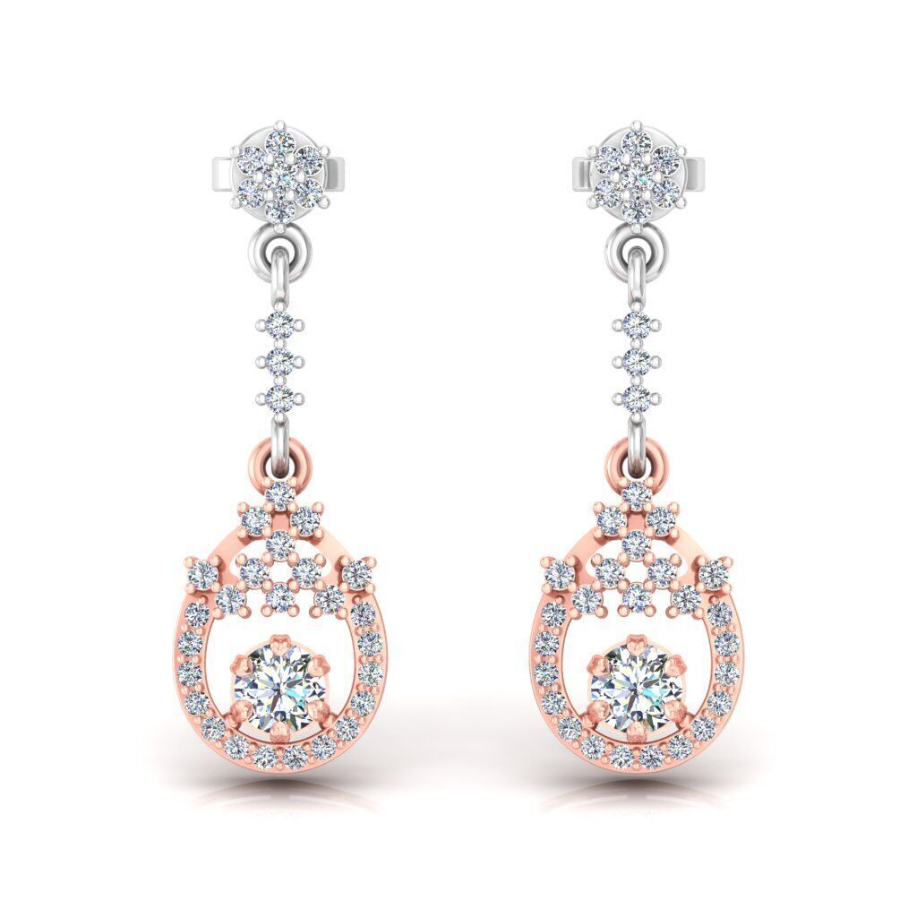 Solitaire Earring-check Description  3D print model_4