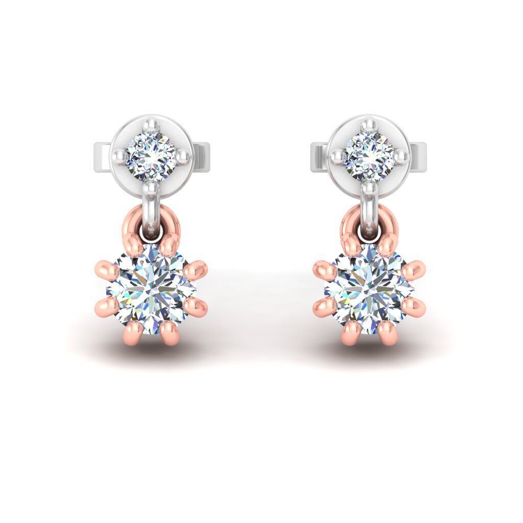 Solitaire Earring-check Description  3D print model_7