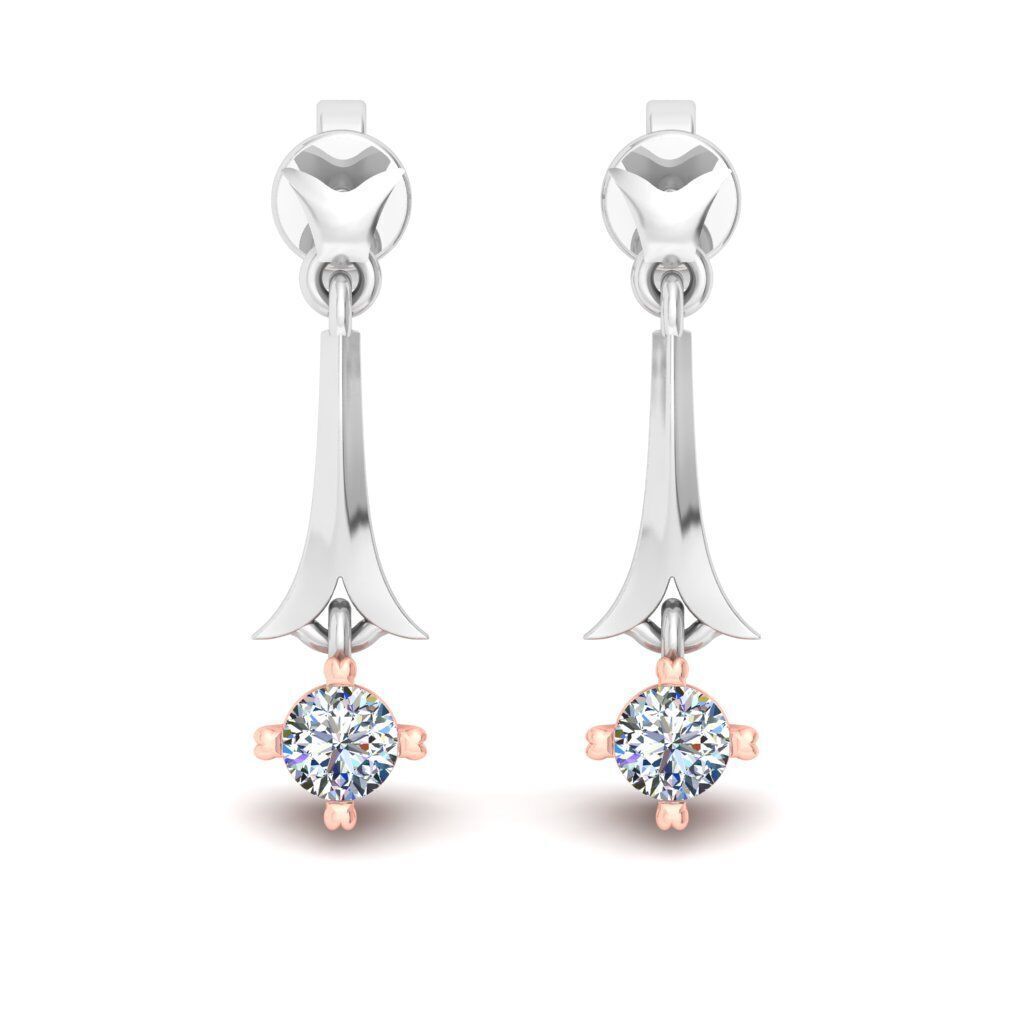 Solitaire Earring-check Description  3D print model_33