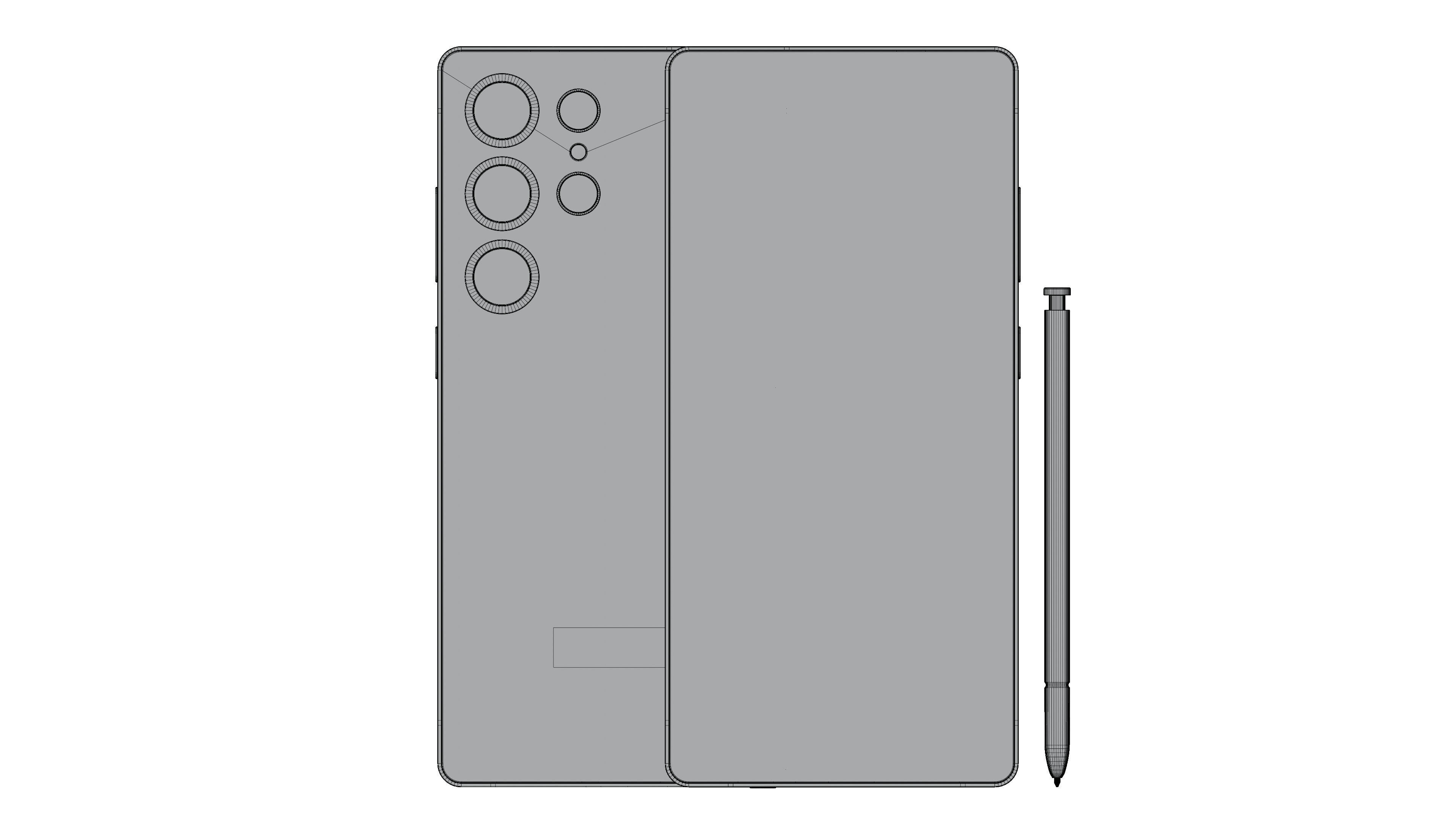 Samsung Galaxy S25 Ultra Titanium Silver Blue 3D model_4