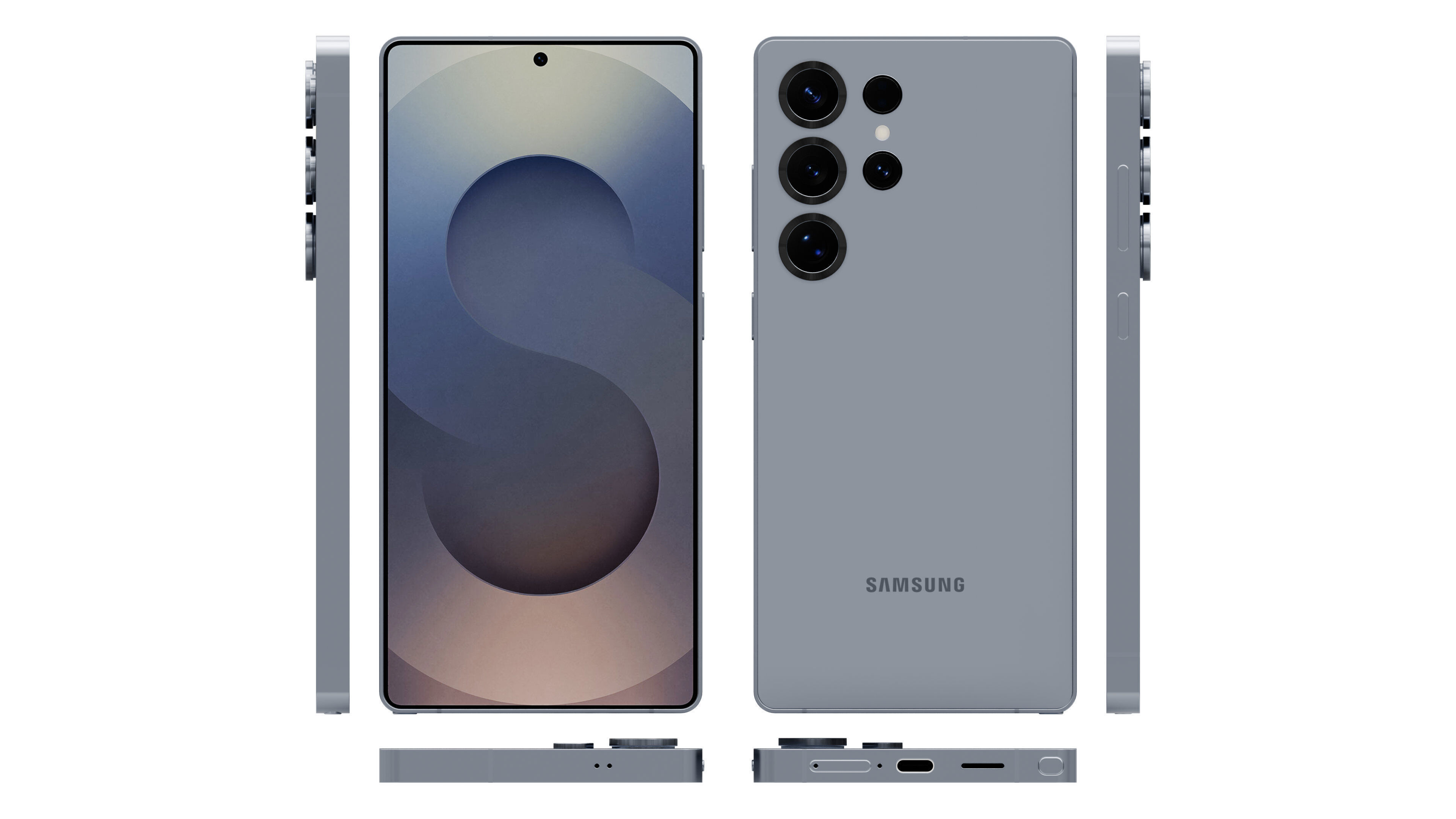 Samsung Galaxy S25 Ultra Titanium Silver Blue 3D model_1