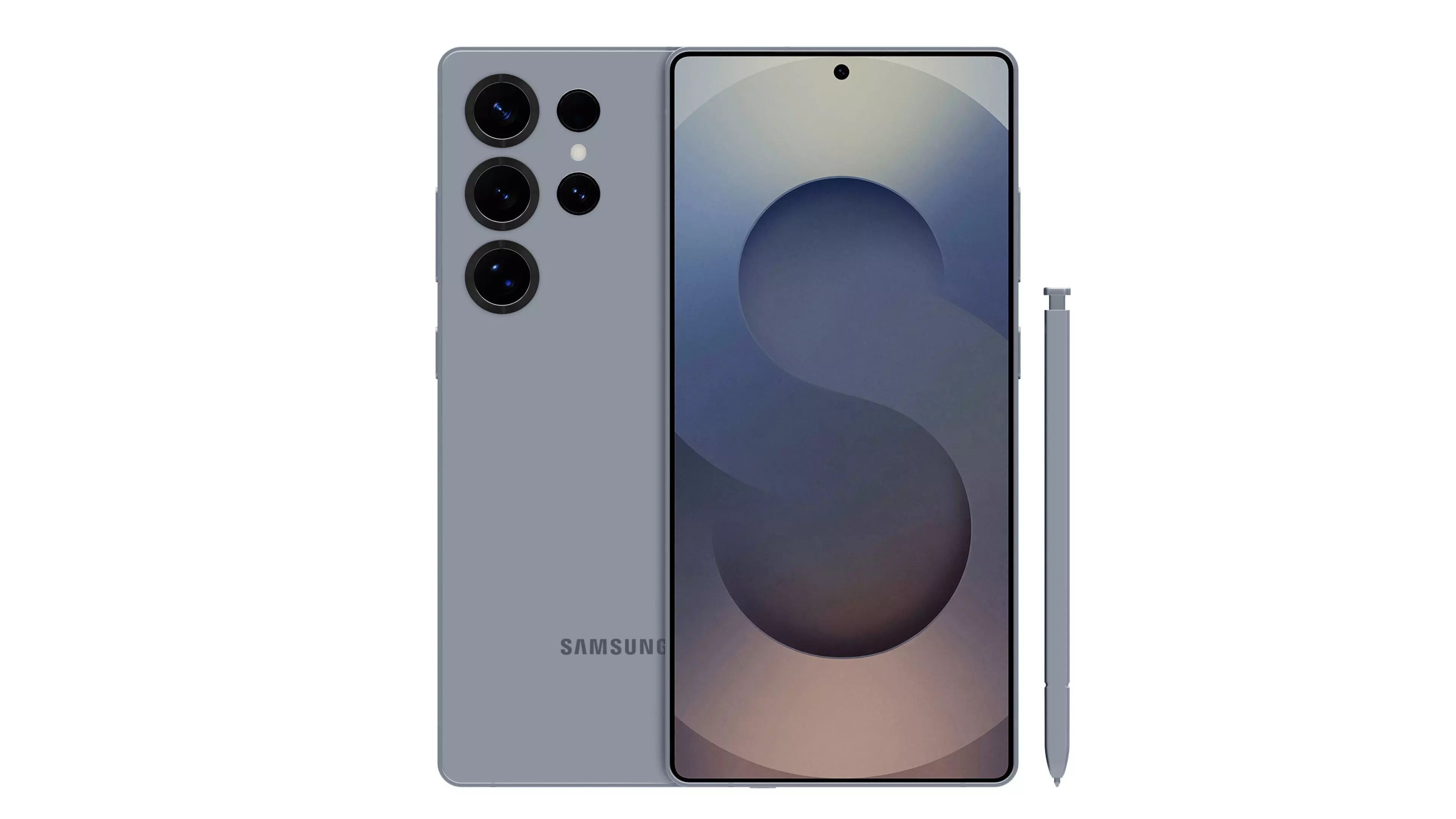 Samsung Galaxy S25 Ultra Titanium Silver Blue 3D model_0