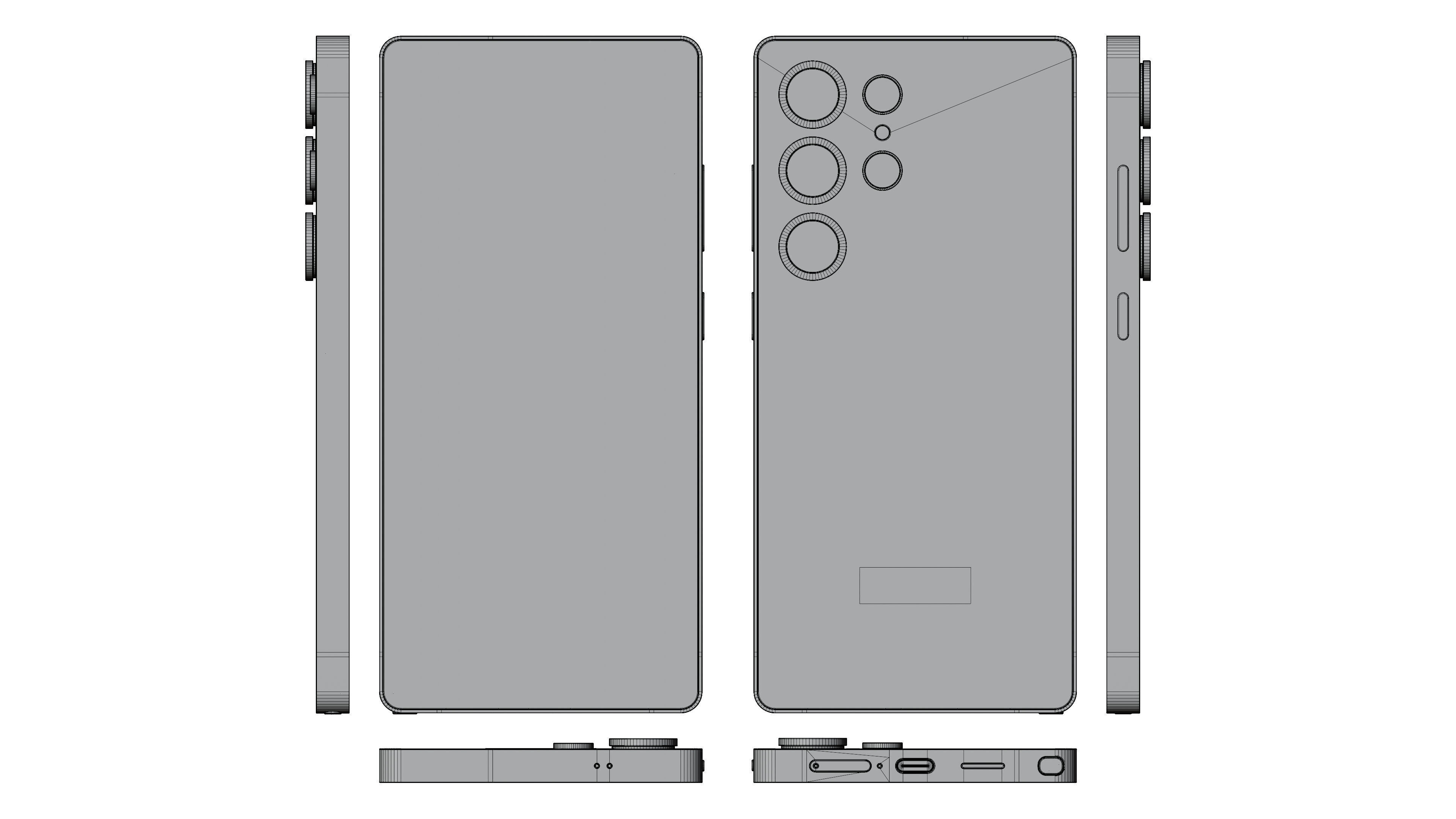 Samsung Galaxy S25 Ultra Titanium Silver Blue 3D model_5