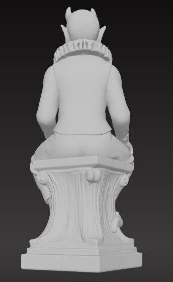 Victorian Devil on Bust 3D Printable Figure STL FBX OBJ GLB 3D print model_3