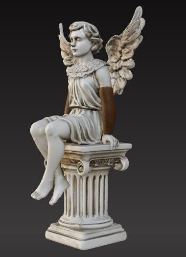 Victorian Cherub Statue 3D Printable STL FBX OBJ GLB 3D print model_8