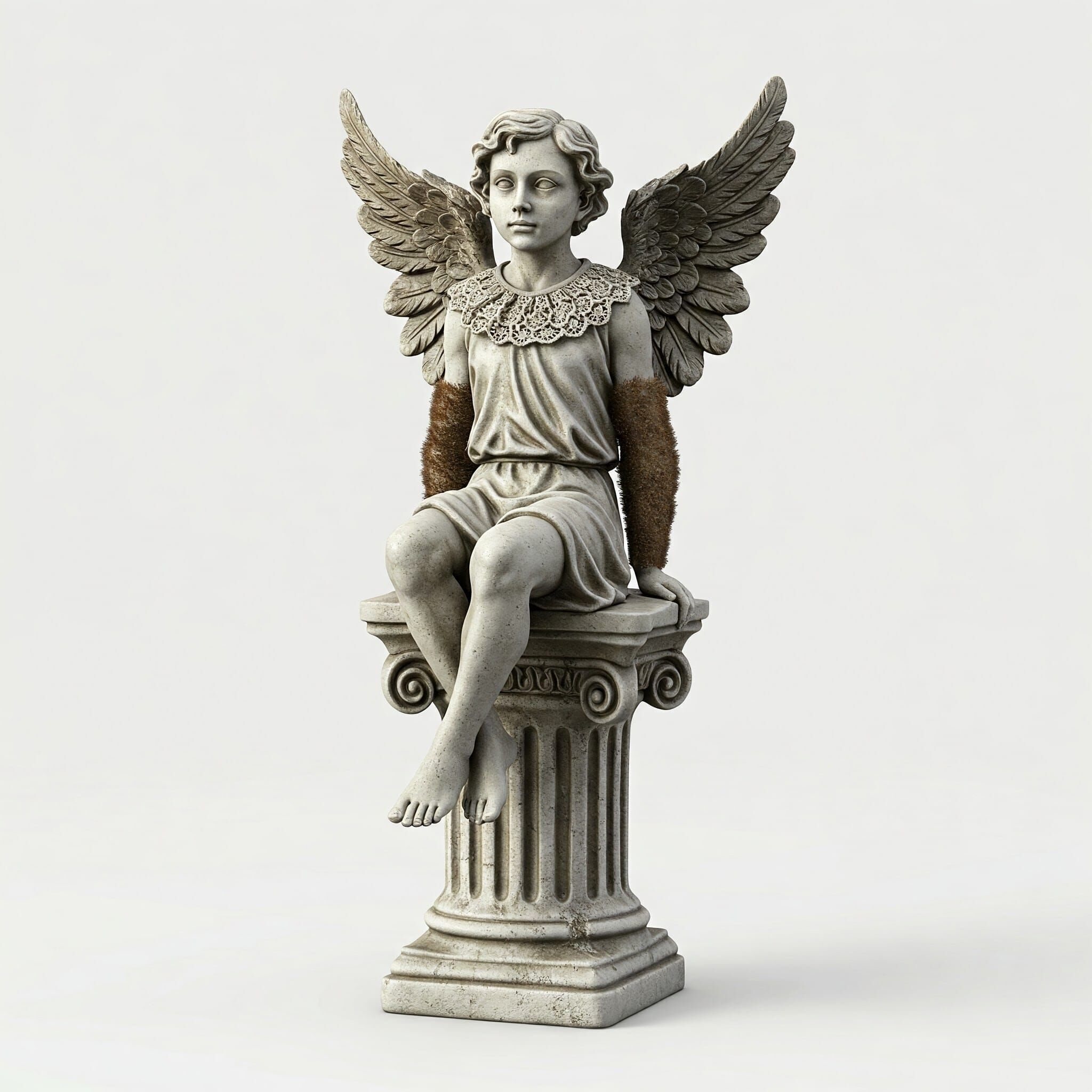 Victorian Cherub Statue 3D Printable STL FBX OBJ GLB 3D print model_5