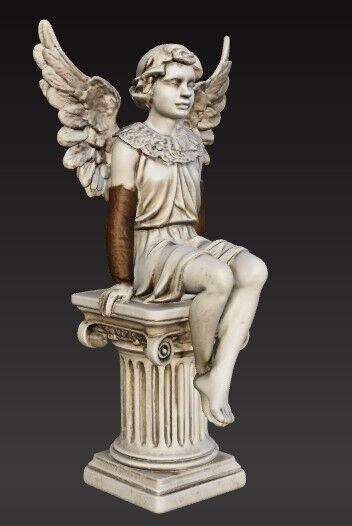Victorian Cherub Statue 3D Printable STL FBX OBJ GLB 3D print model_7