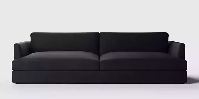 Haven Sofa - Trillium Distressed Velvet Ink Blue 3D model