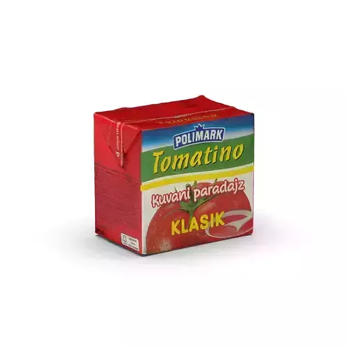 Tomatino - Tomato Sauce Tetrapak Low-poly 3D model