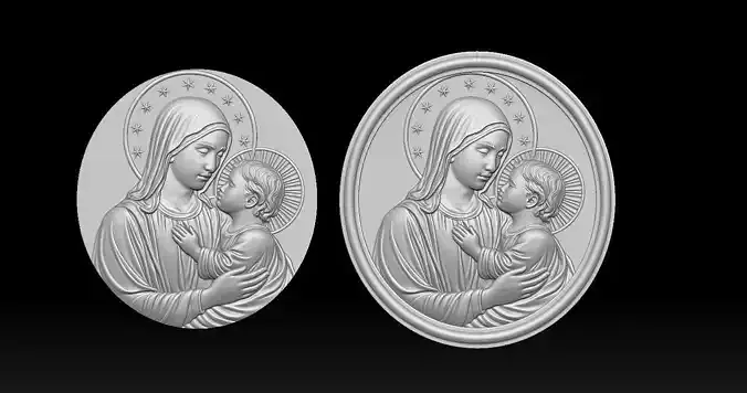 Mary with Baby Jesus Pendant