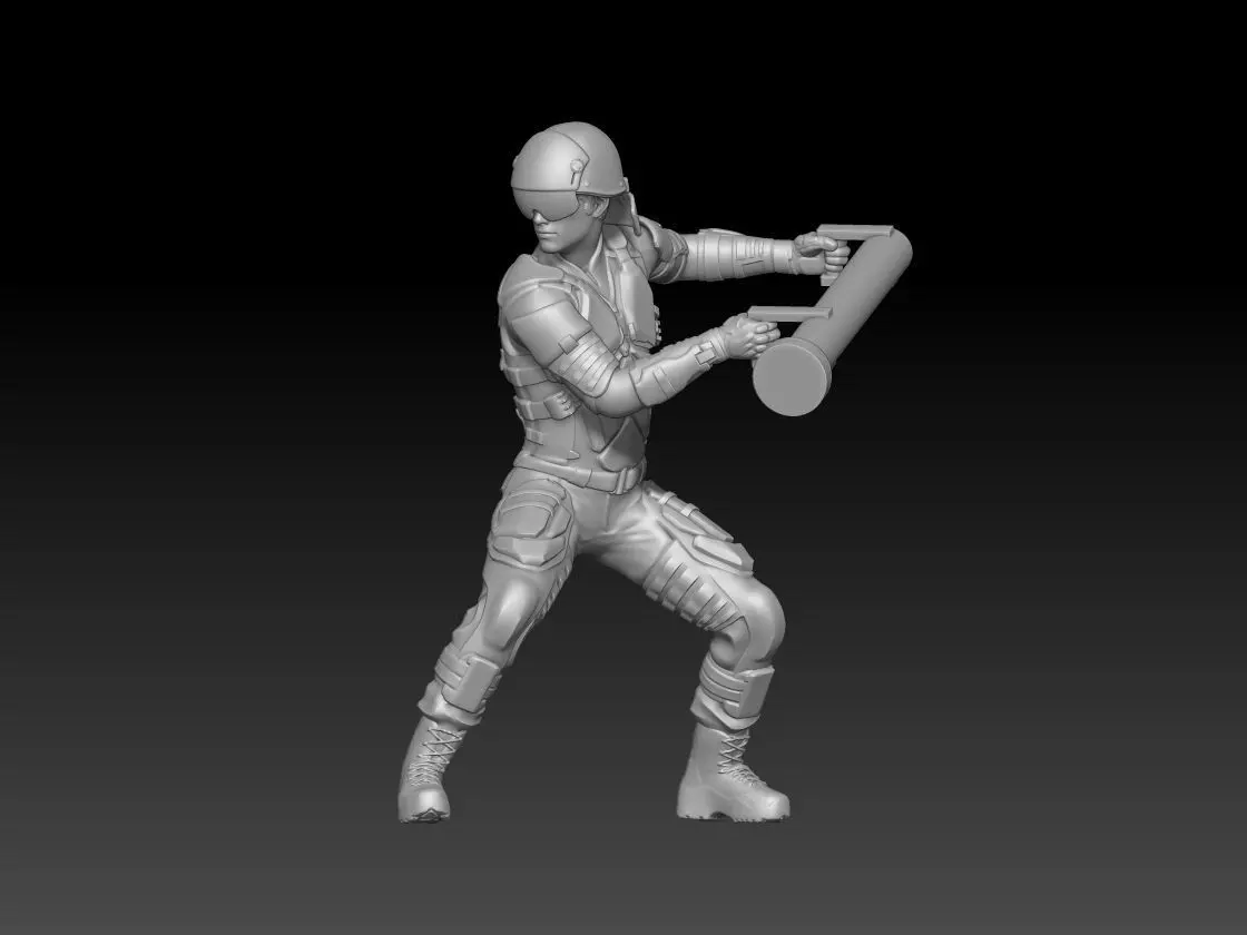 swat action figures with battering ram 2025 3 3D print model_0