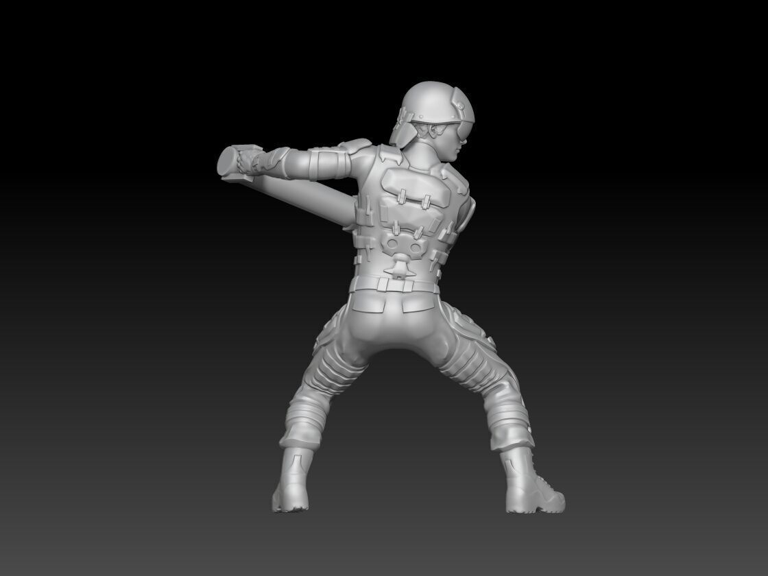 swat action figures with battering ram 2025 3 3D print model_3