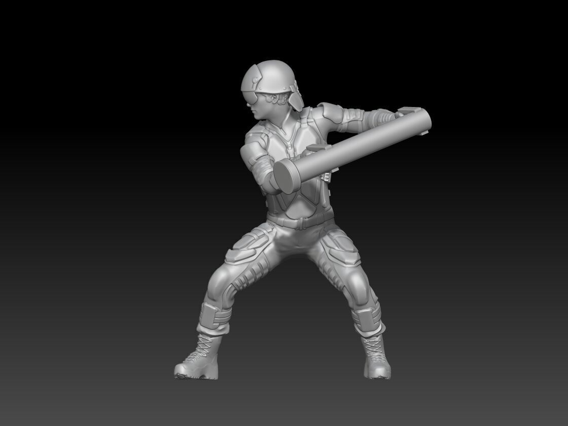 swat action figures with battering ram 2025 3 3D print model_1