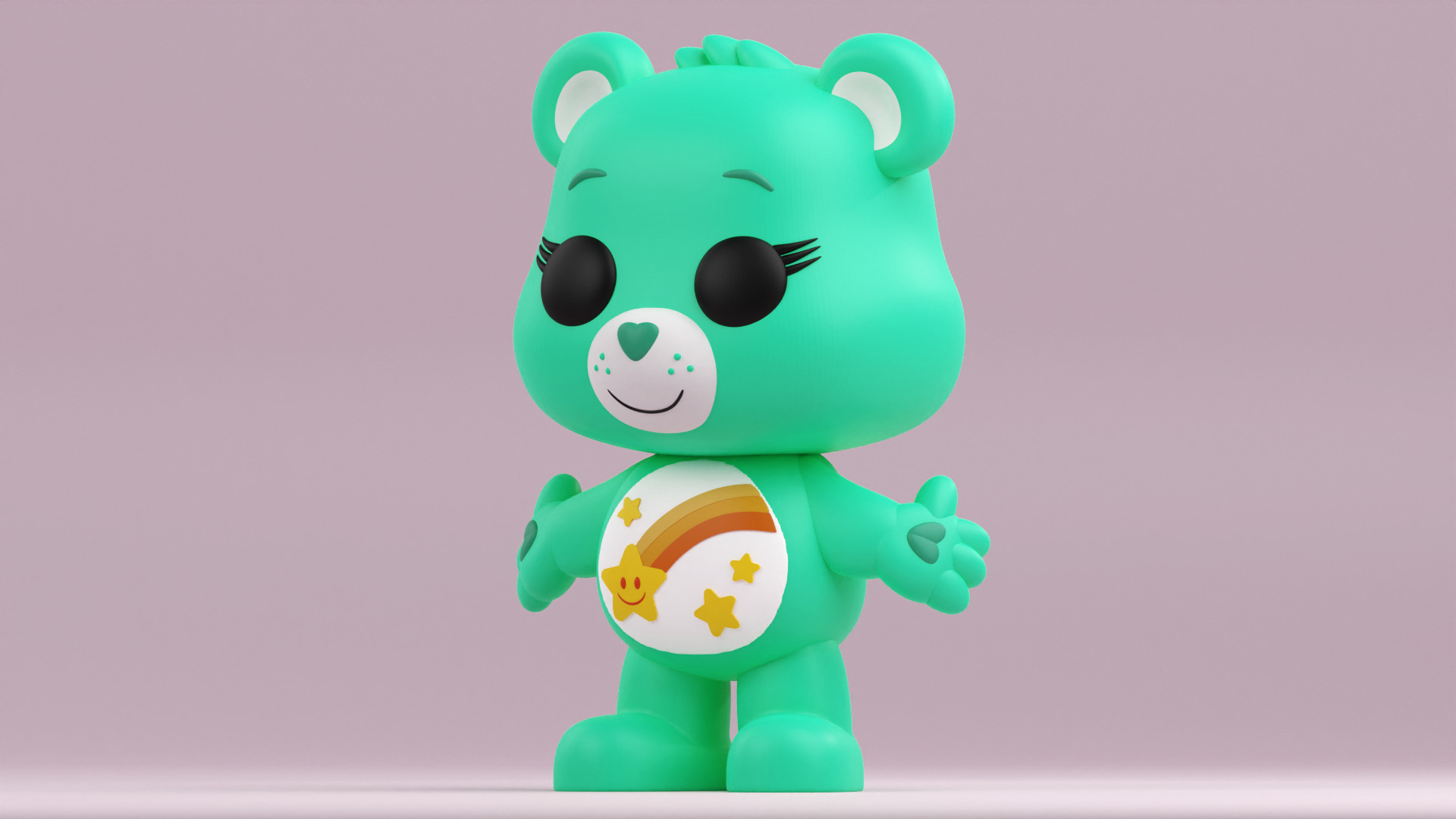 Wish Bear from Care Bears in Funko Pop style 3D print model_5