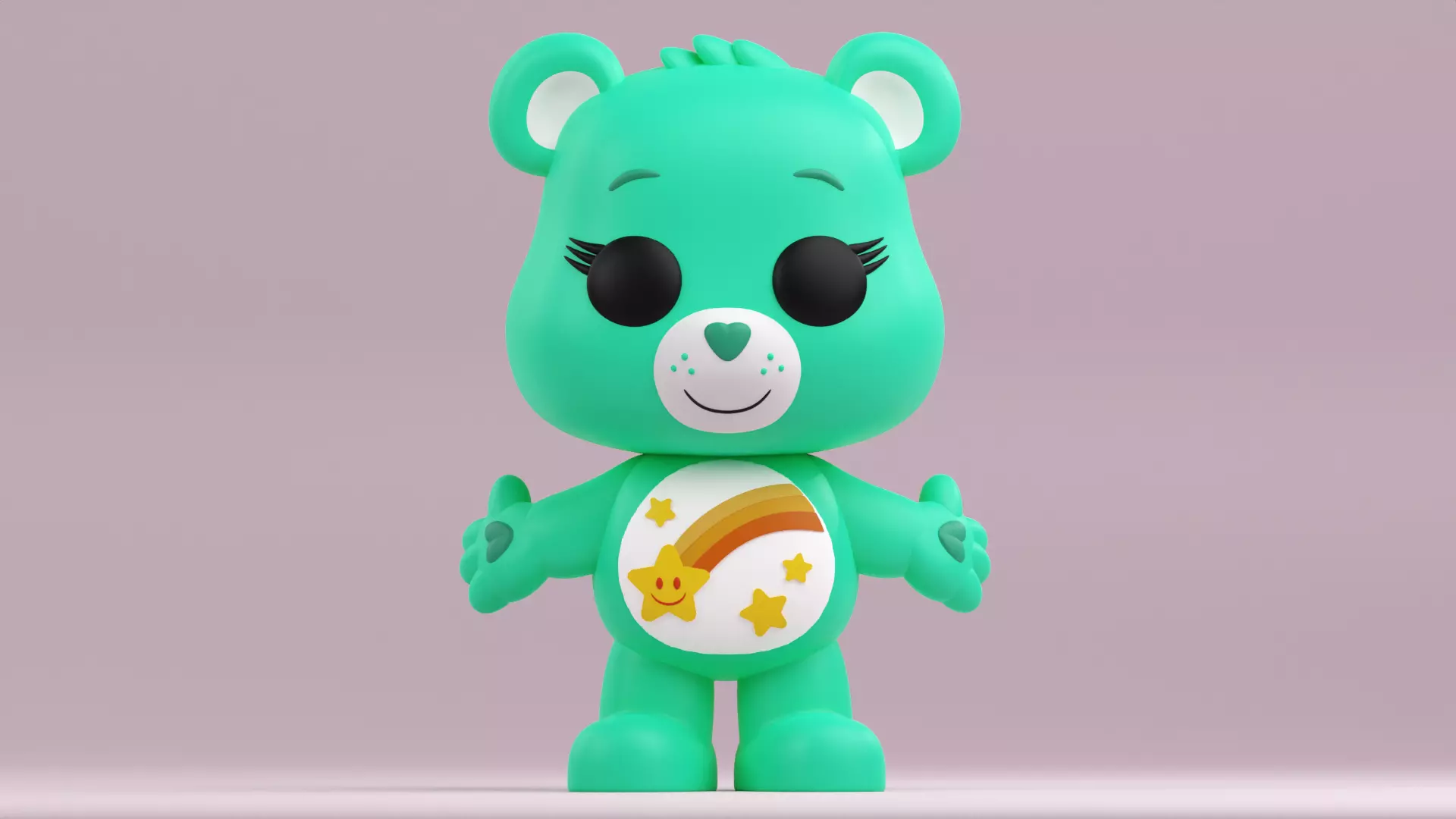 Wish Bear from Care Bears in Funko Pop style 3D print model_0
